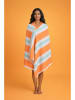 Towel to Go Strandtuch "Coral Coast" in Orange/ Mint - (L)180 x (B)100 cm