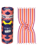 Towel to Go Strandtuch "Coral Coast" in Orange/ Pink - (L)180 x (B)100 cm
