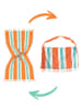 Towel to Go 2in1-Strandtuch und Tasche ''Coral C.'' in Orange/ Mint - (L)180 x (B)100 cm