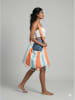 Towel to Go 2-in-1 strandlaken en tas "Coral C" oranje/mintgroen- (L)180 x (B)100 cm