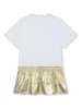 DKNY Hemdkleid in Weiß/ Gold