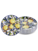 Hermia 6er-Set: Dessertteller in Blau/ Gelb - Ø 19 cm