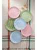 Hermia 5-delige set: dessertborden lichtroze/lichtblauw/groen - Ø 20 cm