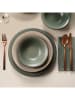 Hermia 12tlg. Kombiservice in Beige/ Grün