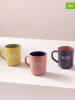 Hermia 3er-Set: Tassen in Rosa/ Gelb/ Lila - 250 ml
