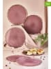 Hermia 6er-Set: Platzteller in Rosa - Ø 28 cm