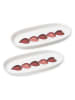 Hermia 2-delige set: serveerschalen wit/rood - (L)29 x (B)17 cm