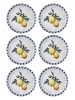 Hermia 6er-Set: Speiseteller in Blau/ Gelb - Ø 26 cm