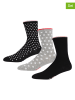 LEE Underwear 3er-Set: Socken "Jess" in Schwarz/ Grau