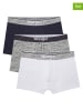 Wrangler 3er-Set: Boxershorts "Canva" in Weiß/ Dunkelblau/ Grau