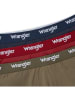 Wrangler 3er-Set: Boxershorts "Cadby" in Dunkelblau/ Rot/ Khaki