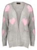 miss goodlife Cardigan "Hearts" in Grau/ Rosé