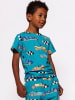 Småfolk Shirt "Auto's" turquoise/meerkleurig