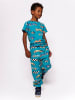 Småfolk Sweatbroek "Auto's" turquoise/meerkleurig