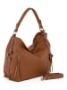 Anna Morellini Leren schoudertas "Noalia" camel - (B)32 x (H)25 x (D)12 cm