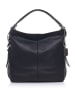 Anna Morellini Leder-Schultertasche in Schwarz - (B)36 x (H)39 x (T)16 cm