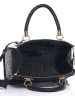 Anna Morellini Leder-Henkeltasche "Viola" in Schwarz - (B)30 x (H)26 x (T)17 cm