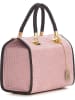 Anna Morellini Leder-Henkeltasche "Viola" in Rosa - (B)30 x (H)26 x (T)17 cm