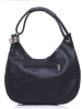 Anna Morellini Leder-Schultertasche "Alba" in Schwarz - (B)38 x (H)34 x (T)10 cm