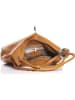 Anna Morellini Leder-Schultertasche "Alba" in Hellbraun - (B)38 x (H)34 x (T)10 cm