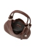 Anna Morellini Leder-Schultertasche "Alba" in Braun - (B)38 x (H)34 x (T)10 cm