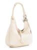 Anna Morellini Leder-Schultertasche "Alba" in Beige - (B)38 x (H)34 x (T)10 cm