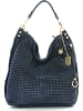 Anna Morellini Leren shopper "Caroline" donkerblauw - (B)42 x (H)38 x (D)17 cm