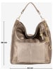 Anna Morellini Leder-Schultertasche "Greta" in Gold - (B)34 x (H)38 x (T)17 cm