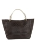 Anna Morellini Leder-Shopper "Solana" in Dunkelbraun - (B)42 x (H)30 x (T)20 cm