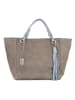 Anna Morellini Leder-Shopper "Solana" in Taupe - (B)42 x (H)30 x (T)20 cm