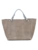 Anna Morellini Leder-Shopper "Solana" in Taupe - (B)42 x (H)30 x (T)20 cm