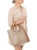 Anna Morellini Leren shopper "Solana" beige - (B)42 x (H)30 x (D)20 cm
