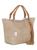 Anna Morellini Leren shopper "Solana" beige - (B)42 x (H)30 x (D)20 cm