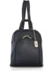 Anna Morellini Leren rugzak "Breta" donkerblauw - (B)24 x (H)30 x (D)12 cm