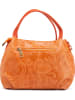 Anna Morellini Leder-Henkeltasche "Clarissa" in Orange - (B)28 x (H)20 x (T)12 cm