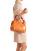Anna Morellini Leder-Henkeltasche "Clarissa" in Orange - (B)28 x (H)20 x (T)12 cm