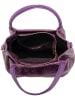 Anna Morellini Leren handtas "Clarissa" paars - (B)28 x (H)20 x (D)12 cm