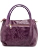 Anna Morellini Leder-Henkeltasche "Clarissa" in Lila - (B)28 x (H)20 x (T)12 cm