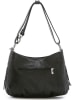 Anna Morellini Leder-Schultertasche "Mia" in Schwarz - (B)30 x (H)20 x (T)8 cm