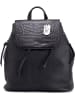 Anna Morellini Leder-Rucksack "Amedea" in Schwarz - (B)29 x (H)32 x (T)12 cm