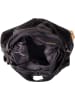 Anna Morellini Leder-Schultertasche "Camilla" in Schwarz - (B)36 x (H)29 x (T)10 cm