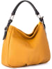 Anna Morellini Skórzana torebka "Noemi 1" w kolorze żółtym - 30,5 x 26 x 9 cm