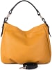 Anna Morellini Leder-Schultertasche "Noemi 1" in Gelb - (B)30,5 x (H)26 x (T)9 cm