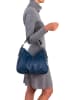 Anna Morellini Leder-Schultertasche "Noemi 1" in Blau - (B)30,5 x (H)26 x (T)9 cm