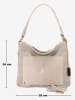 Anna Morellini Leren schoudertas "Linda" beige - (B)29 x (H)24 x (D)8 cm