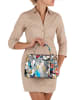 Anna Morellini Leder-Henkeltasche "Marlit" in Bunt - (B)26 x (H)21 x (T)13 cm