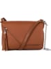Anna Morellini Leder-Umhängetasche "Lola" in Braun - (B)24 x (H)18 x (T)6 cm