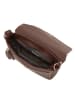 Anna Morellini Leder-Umhängetasche "Lola" in Dunkelbraun - (B)24 x (H)18 x (T)6 cm
