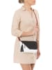 Anna Morellini Leren schoudertas "Lola" zwart/wit - (B)24 x (H)18 x (D)6 cm