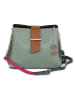 Anna Morellini Leder-Umhängetasche "Ciosa" in Grün/ Beige - (B)22 x (H)17 x (T)10 cm